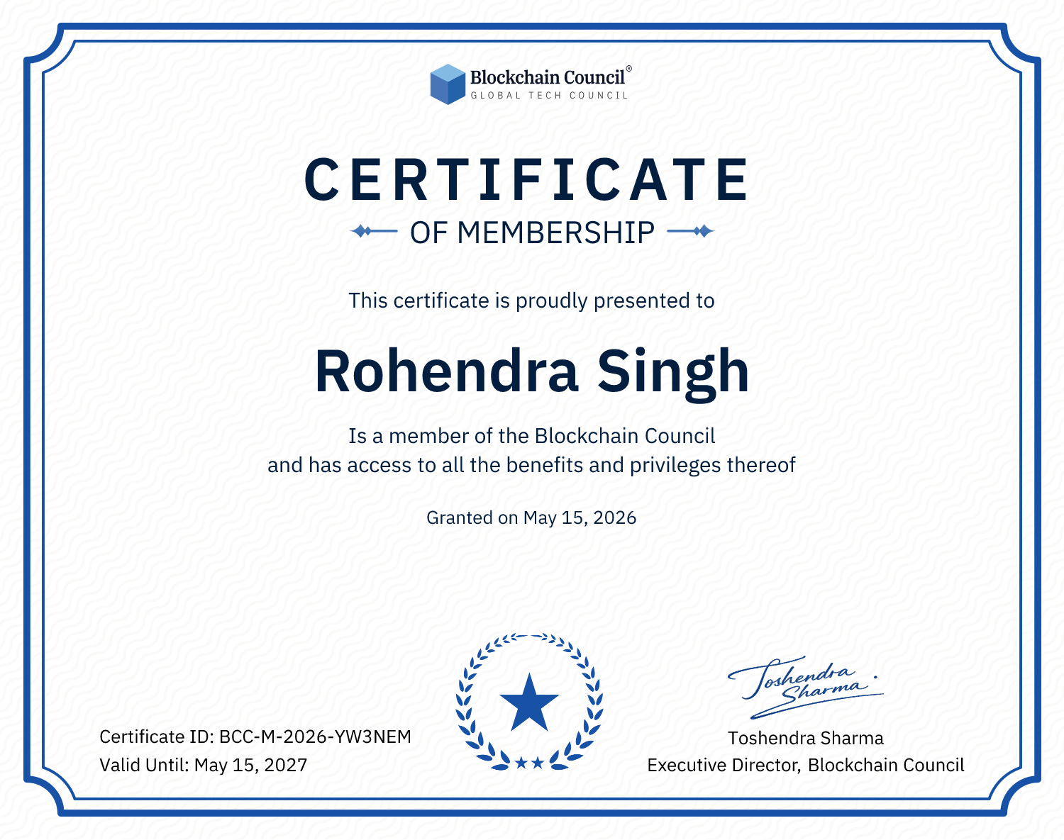 Blockchain Council Membership